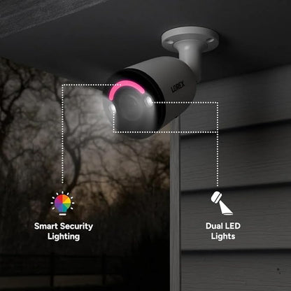 Lorex Classic 4K+ PoE Bullet Camera | 12MP | IP Add-on Camera (No Cable) | Color Night Vision | Person & Vehicle Detection | 2-Way Talk | Metal Housing | IP67 Weatherproof | Requires a Recorder