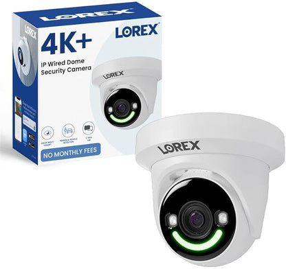 Lorex Classic 4K+ PoE Dome Camera | 12MP | IP Add-on Camera (No Cable) | Color Night Vision | Person & Vehicle Detection | 2-Way Talk | Metal Housing | IP67 Weatherproof | Requires a Recorder