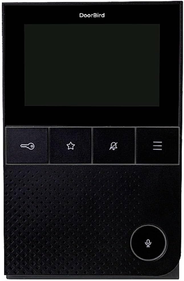 DoorBird IP Video Indoor Wall Station Intercom A1101, 4" Color Display - Surface mounting - WiFi Ethernet and POE Black Edition Special Color Black