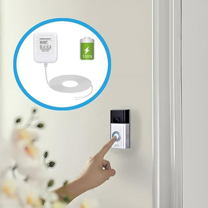 24V Transformer C Wire Adapter for Thermostat and All Versions of Ring Doorbell, Compatible with Nest 1st/2nd, Ecobee, Honeywell,Sensi, Sensi Smart WiFi Thermostat,Nest Hello Doorbell Supply