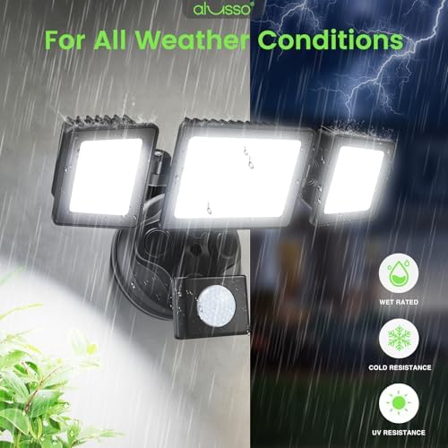 ALUSSO Motion Sensor Outdoor Lights with Remote 40W 4000LM Flood Light 120V
