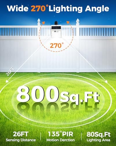 Clip On Solar Lights Outdoor,Motion Sensor Outdoor Lights, 72LEDs 600LM Clip on Solar Fence Lights Outdoor Waterproof LED,Solar Lights for Wall Fence,Deck, Gutter,Camping(4, White)
