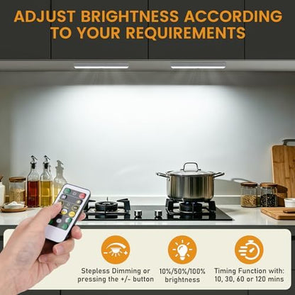Racokky Under Cabinet Lighting with Remote, Motion Activated RV Step Light