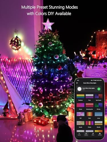 BrizLabs Smart RGB Fairy Lights 100 LED, USB-C Powered & App/Voice Control