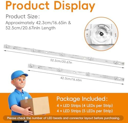 8PCS LED Backlight Strips for Thomson 55S401/TCL 55S403