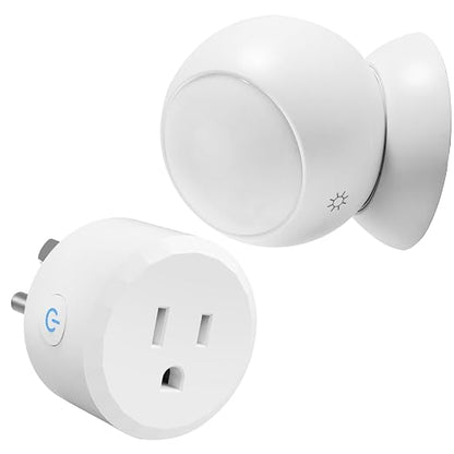 Motion Sensor Switch with Outlet, PIR Wireless Motion Sensor Switch, Adjustable Sensitivity, IP54 Waterproof Wireless Motion Detector with Plug for Lights and Devices for Indoor/Outdoor