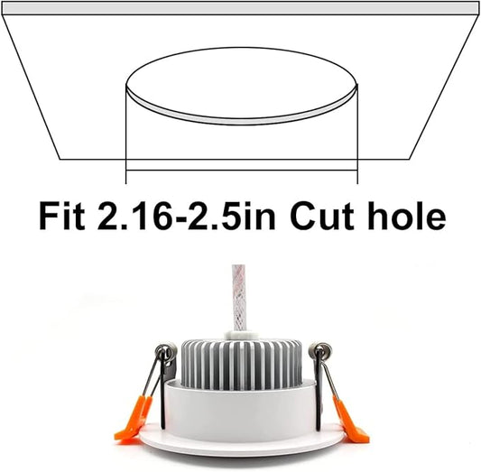 YGS-Tech 2 Inch LED Recessed Lighting, Dimmable Downlight 3W(35W Halogen Equivalent), CRI80, 2700K Ultra Warm White Ceiling Light with LED Driver (4 Pack)