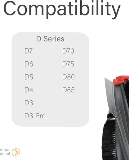 BBT BAMBOOST Replacement Main Brush fit for Neato D4, D7, D8, D9, D6, D5, D3, D3 pro,D70,D75,D80,D85, Connected Series Robot Vacuum Part Replacement Cleaner (2 Pack)