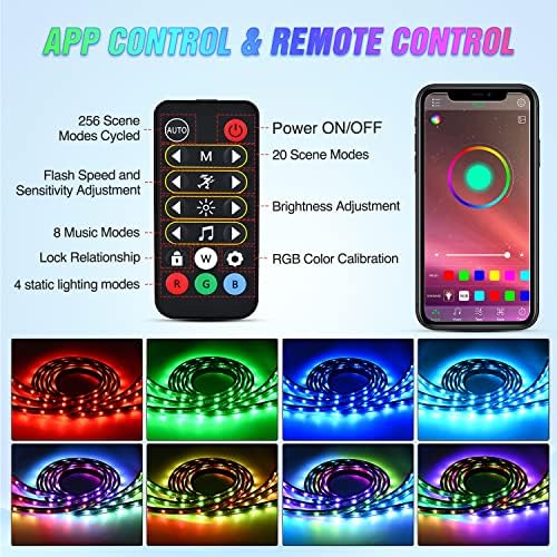 Nilight Truck Bed Light Strip RGB-IC LED Bar 3PCS 60 inch Cargo Lighting