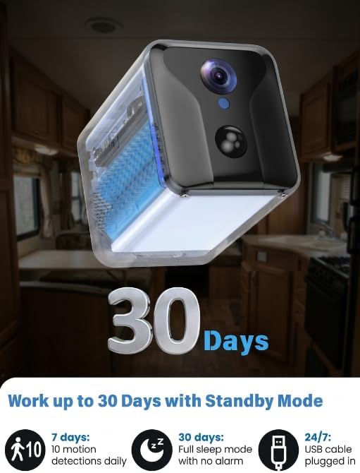 4G LTE Cellular Security Camera 2K HD No WiFi Needed Travel Camera