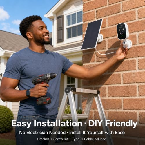 XVIM 2K Solar Camera 2-Pack Wireless Outdoor, PIR Detection & 2-Way Audio
