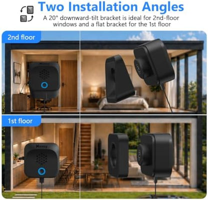 3K 5MP Window Camera with 20° Tilt Angle Dual Mount for 1st & 2nd Floor