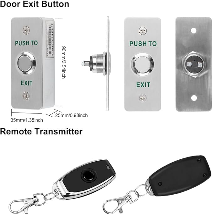 YiToo WiFi Tuya Access Control Electric Drop Bolt Door Lock Kit System Gate Remote Control Opener Smartphone APP Control