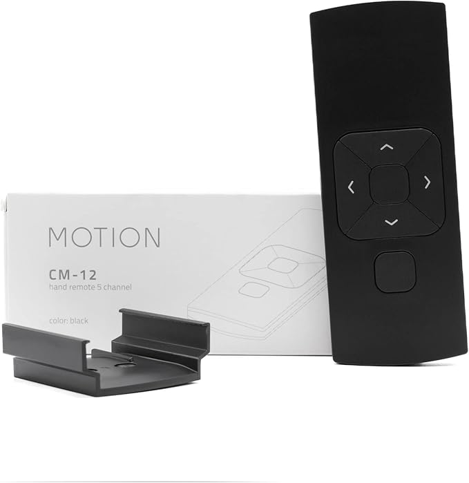 Coulisse MotionBlinds Remote Control 5 Channel to Control Roller Shade Motors - Smart Home Automation– Black (CM-12-BK)
