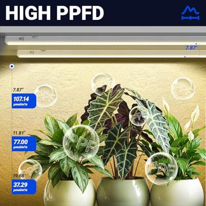 Barrina T5 Grow Light, 5W 1ft Plant Lamp for Indoor Plants, Yellow, 8 Packs