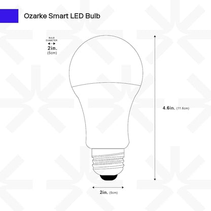 Ozarke Smart LED Bulb Smart Light Bulbs Alexa Compatible, Google Assistant, Color Changing Controlled Light Bulb 2700K-6500K RGB Dimmable (Bluetooth, 1, Count)