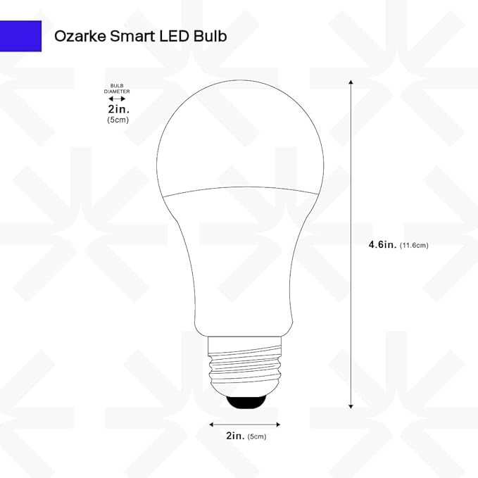 Ozarke Smart LED Bulb Smart Light Bulbs Alexa Compatible, Google Assistant, Color Changing Controlled Light Bulb 2700K-6500K RGB Dimmable (Bluetooth, 6, Count)