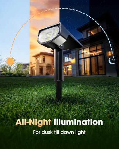 AloftSun Solar Spot Lights Outdoor , Solar Lights Outdoor Waterproof