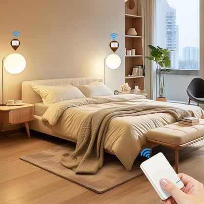 Thinkbee Remote Control Outlet Plug, 600ft RF Range Wireless Switch Kit