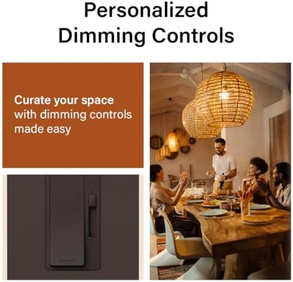 Legrand Radiant 150-Watt Dimmer Light Switch, Single-Pole/3-Way LED Dimmer for Dimmable Lights, RHL153PDB, Dark Bronze