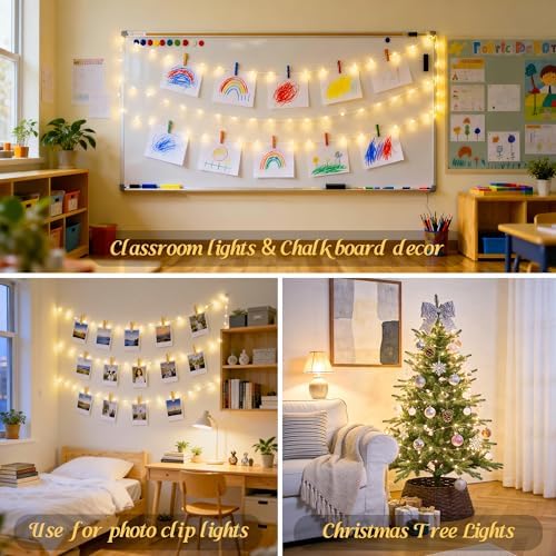 JMEXSUSS USB Fairy Lights for Bedroom,33ft 100 LED Christmas Lights Plug in