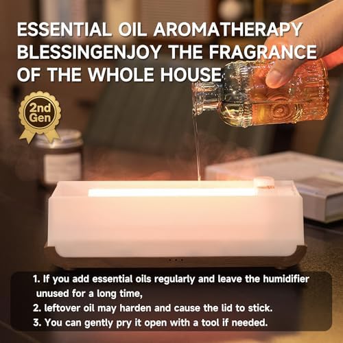 TMEHM Sound Reactive Flame Essential Oil Diffuser Humidifier, Aromatherapy