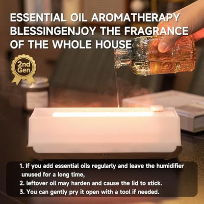 TMEHM Sound Reactive Flame Essential Oil Diffuser Humidifier, Aromatherapy