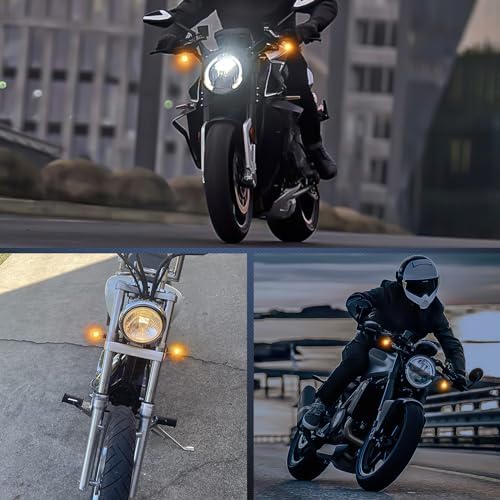 Nilight Motorcycle LED Turn Signal Lights, for Harley Honda Kawasaki Yellow