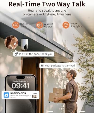 𝟐𝐊 Indoor Cameras for Home Security, for indoor Baby Pet Dog Cat Nanny