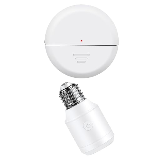 Greencycle Motion Sensor Light Socket,E26 E27 Bulb Holder,Wireless Sensor | Auto Night Sensing,7 to 26FT Detection,262FT Wireless Range,No Wiring,500W,Programmable,for Garage,Stair and Closet