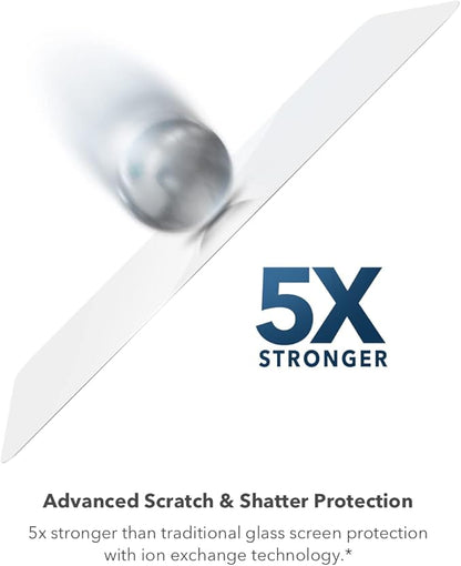 ZAGG Glass Elite VisionGuard Screen Protector for Apple iPhone 11 Pro Max/Xs Max - 5X Stronger, Blue-Light Protection, Anti-Fingerprint Technology, InvisibleShield, Easy to Install