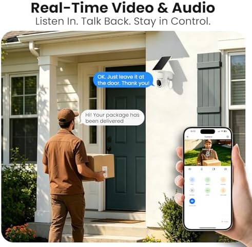 GALAYOU Solar Camera Outdoor Wireless for Home Security 2.4GWiFi, R6 1Pack