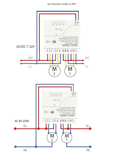 4 Channel Smart WiFi RF Bluetooth Wireless Dry Contact Relay Switch Module,Phone app Remote Control,Compatible with Alexa Google Home (Tuya 4CH 5V AC/DC7-32V)