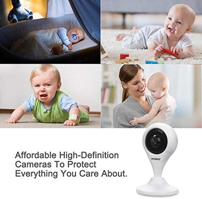 XODO Wireless Security Camera, E4 IP 1080P HD Plug-in Indoor WiFi Camera for Home Security/Baby Monitor/Pet/Nanny, Motion Detection, 2 Way Audio, Night Vision with 108° HD Wide View