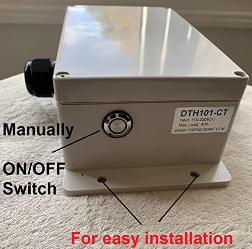 Outdoor Smart Wi-Fi Outlet Box Thermostat and Timer Switch, Heavy Duty 120/240VAC 40Amp 10HP Spa Hot Tube Pool Heater, Wireless Pump Control, Smart Phone Alexa Google Home UL Contactor