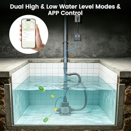 Z9PRO WiFi Sump Pump Alarm with Auto Pump Control & Battery Backup