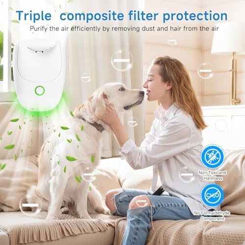 Plug in Air Ionizers, 6 Pack Two-Speed Quiet Negative Ion Air Purifier, Mini Air Fresheners for Home, Bedroom, Office, Kitchen, Portable Odor Eliminator for Dust, Smoke, Pet Smell