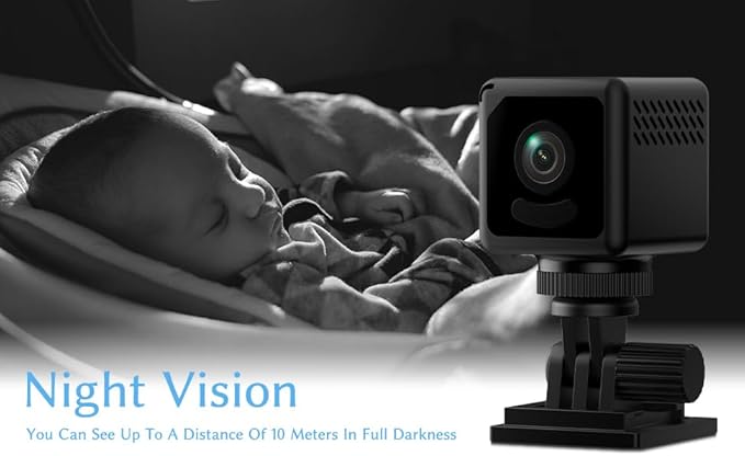 Mini Camera, 4K HD Camera, Small Cameras Wireless, Nanny cam with Night Vision for Indoor, Pets, Baby