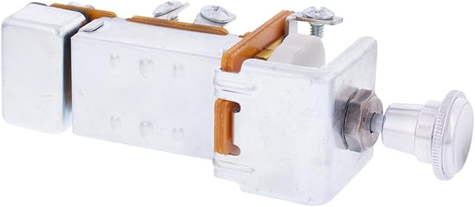 United Pacific C475901 Chrome Plated Headlight Switch for 1947-59 Chevy & GMC Trucks, Universal Headlight Switch, 12V & 6V System - ONE Unit