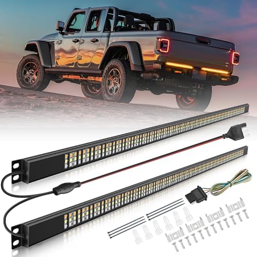 Nilight Truck Tailgate Light 56" Aluminum Frame Triple Row 576LED Strip