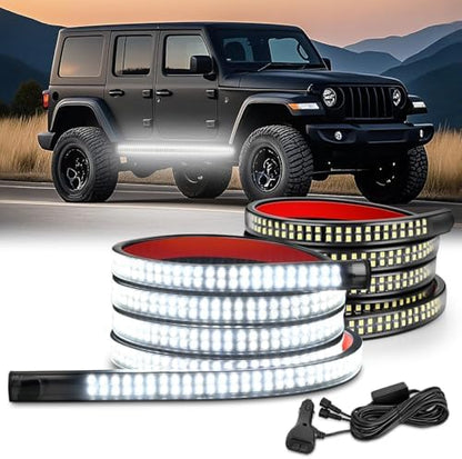 Nilight 2PCS 70 Inch Running Board LED Lights Strip White for Truck