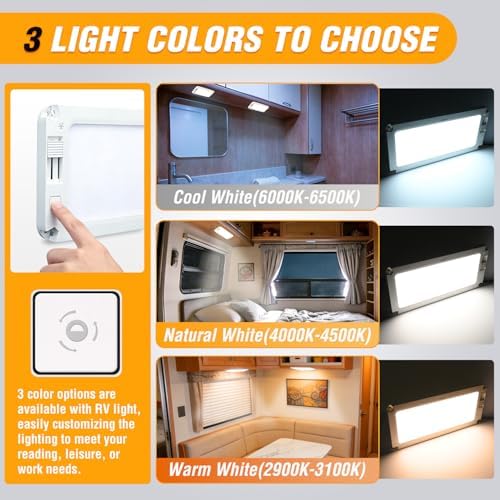Nilight LED Interior Light 4PCS 12.5 Inch 3 Color Ceiling Light