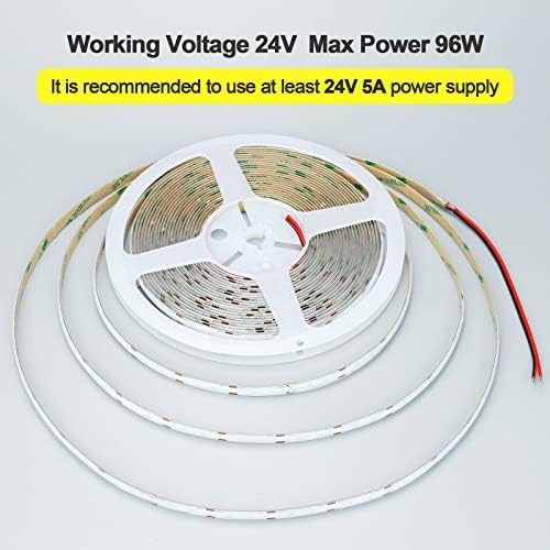 32.8ft/10M 24V COB Blue LED Strip Light 3840LEDs IP20 Not Waterproof