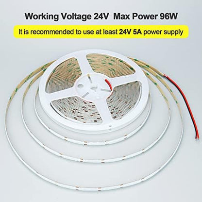 32.8ft/10M 24V COB Blue LED Strip Light 3840LEDs IP20 Not Waterproof