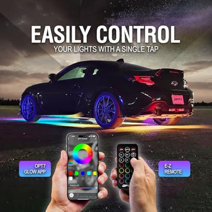OPT7 Aura DreamColor Underglow Chasing Lights for Car with APP & Remote