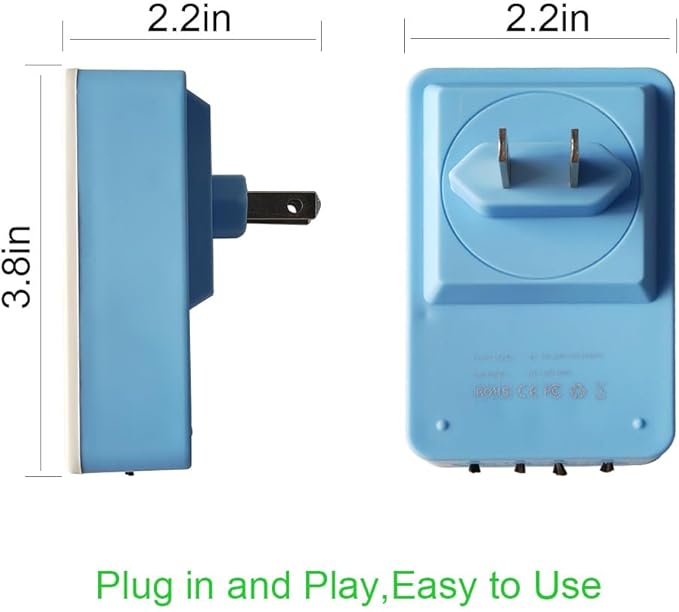 Air Ionizer Plug In, Ionizer Air Purifier Ion Generator【2026Upgraded】, Ion Air Purifier for Home Purify: Pet Odors, Smell (Blue, 3-Pack)