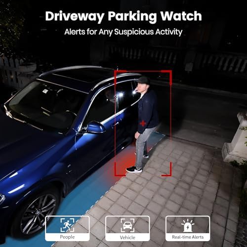 aosu Security Cameras Wireless Outdoor - 3K/5MP Solar Powered 400-Lumen Floodlight Camera, 360° Pan/Tilt Surveillance, Night Vision, 2.4GHz WiFi Camera, Auto Tracking, AI Human/Vehicle/Pet Detection