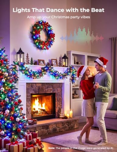 Minetom 132ft 400LED Smart Color Changing Christmas Halloween Tree Lights