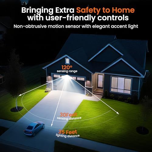 USB Rechargeable Motion Sensor Light Outdoor, 4000mAh Built-in Battery 600 Lumen Spotlight, IP65 Waterproof Cordless Wall Light for Porch Garage House