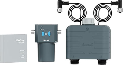 LinkTap T1 2-Zone Smart Hose Timer (Req. Gateway), Multiple Power Options | Irrigation by Weather/Volume/Duration, Intelligent Fault Detection & Alerts, Advanced Flow Monitoring, 2-Yr Warranty, IP66